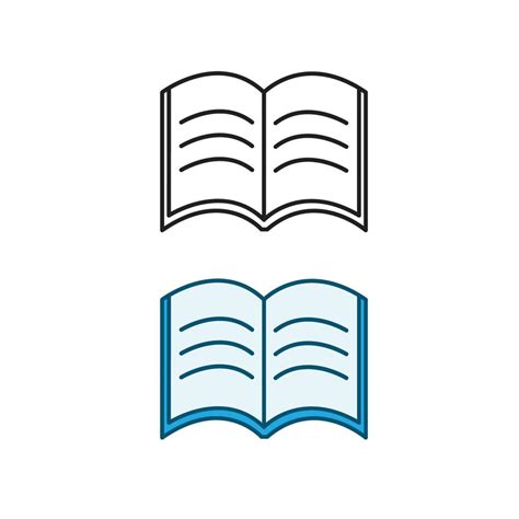 Open Book Logo Icon Illustration Colorful And Outline 21003568 Vector