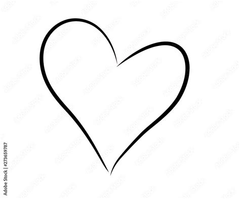 Heart Vector Illustration Line Art Stock Illustration Adobe Stock