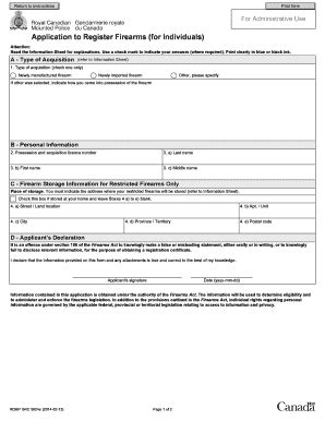 Fillable Online Rcmp Grc Gc Information Sheet Application To Register