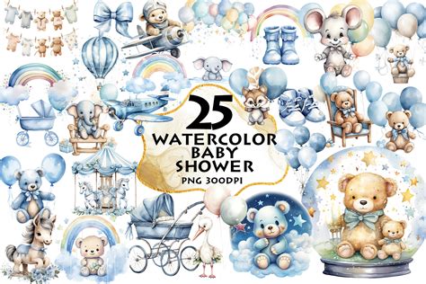 Watercolor Baby Shower Sublimation Graphic by RubyArt · Creative Fabrica