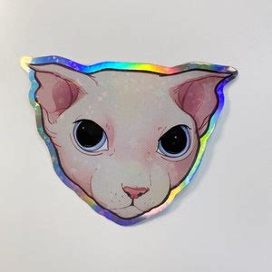 Bingus My Beloved Meme Cat Large Holographic Sticker Etsy Australia