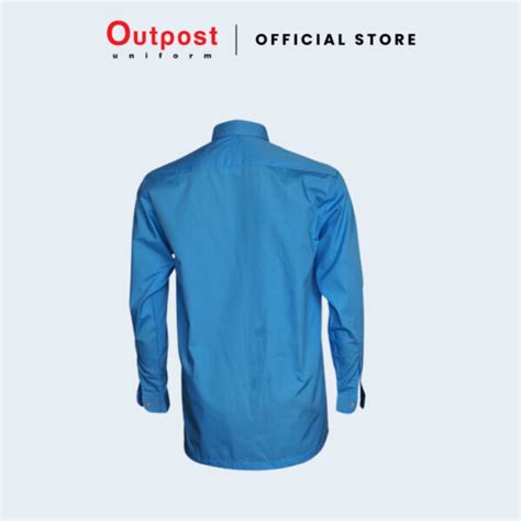 Outpost Kemeja Biru Pengawas Sekolah Lengan Panjang Baju Sekolah