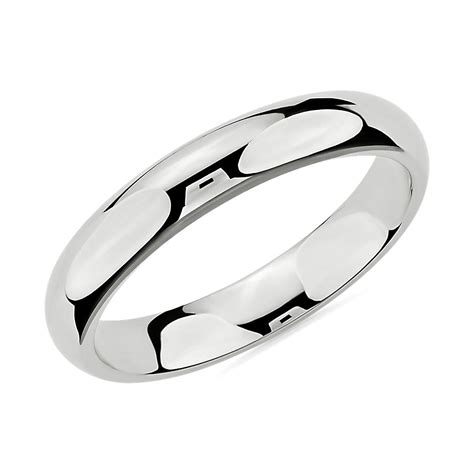 Comfort Fit Wedding Ring In 14k White Gold 4mm Blue Nile Ae