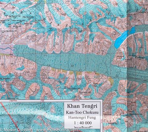 Hiking Map Khan Tengri Tien Shan Massif Kyrgystan Alpenverein