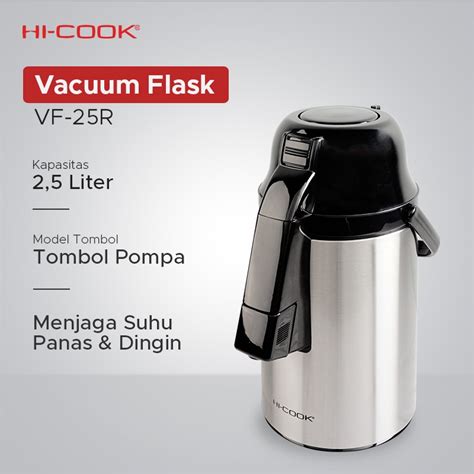 Jual Hi Cook Vacuum Flask Thermos Termos Air Stainless 2 500ml VF