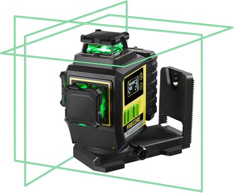 Firecore 3 x 360 Laser Level Self Leveling with LCD Screen, Green Beam ...