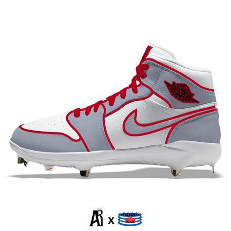 "Slate Lines" Jordan 1 Retro Cleats – Stadium Custom Kicks