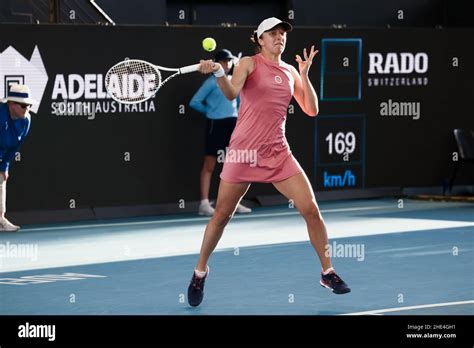 Adelaide Australia 8 January 2022 Iga Swiatek Of Poland Plays A