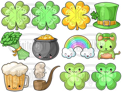 Kawaii St Patricks Day Clipart