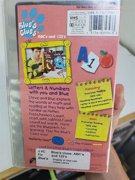 Blues Clues Play Along With Blue ABCs And 123s VHS 1999 Nick Jr