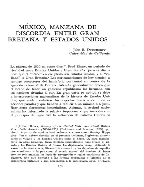 méxico manzana de discordia entre gran bretaña y estados unidos