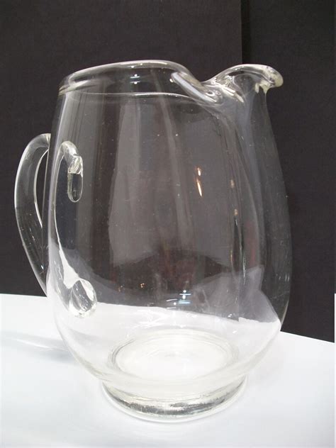 Vintage Juice Pitcher Small Juice Pitcher Clear Glass Etsy