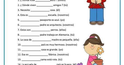 Adjetivos Posesivos Espa Ol Pinterest Spanish Spanish