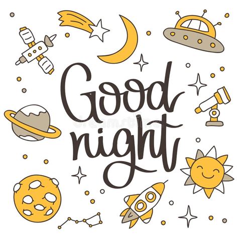 Good Night Icons Stock Vector Illustration Of Dance