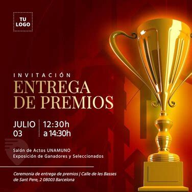 Plantillas De Invitaciones Para Entrega De Premios