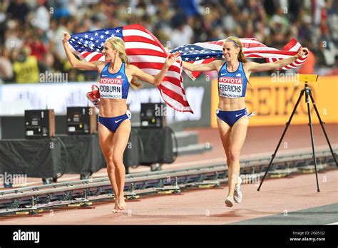 Emma Coburn Gold Medal And Courtney Frerichs Silver Medal 3000