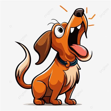 Dog Barking Vector, Sticker Clipart Cartoon Dog With Open Mouth ...