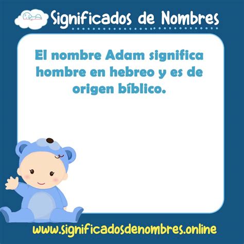 Significado De Adam Apodos Origen Y M S