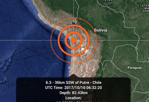 Seísmo De 6 3 Grados En La Escala Richter Sacude El Norte De Chile