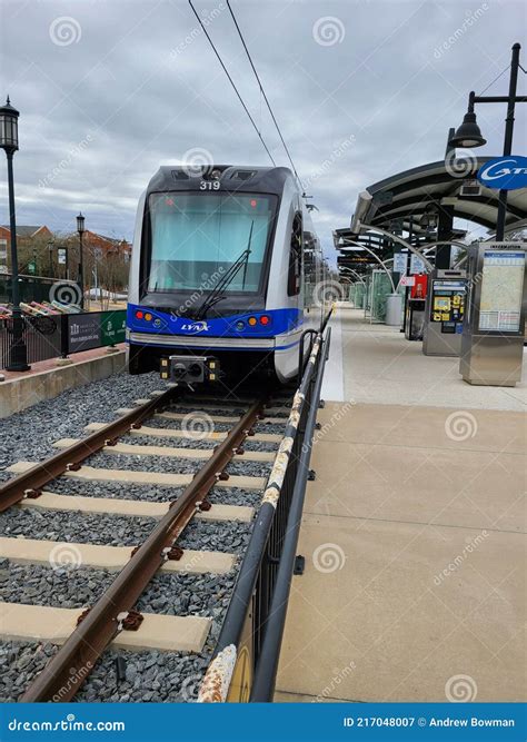 A Charlotte Cats Lynx Blue Line Light Rail Train At Unc Charlotte Main