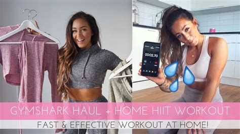 Home Hiit Workout Gymshark Slounge Haul And Size Guide Youtube