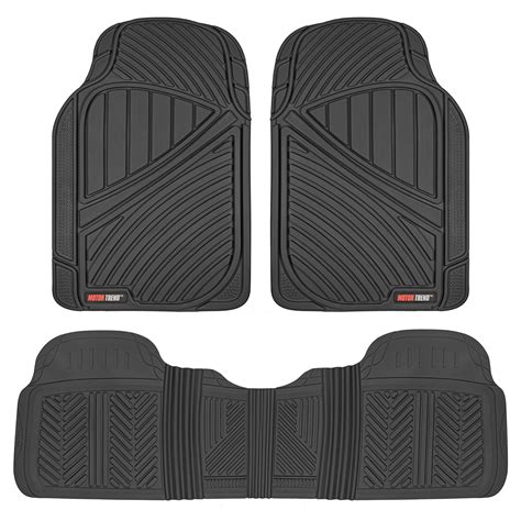 Motor Trend FlexTough Performance All Weather Rubber Car Floor Mats 3