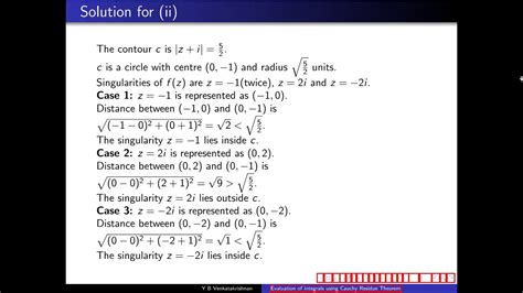 Problems Using Cauchy Residue Theorem Youtube