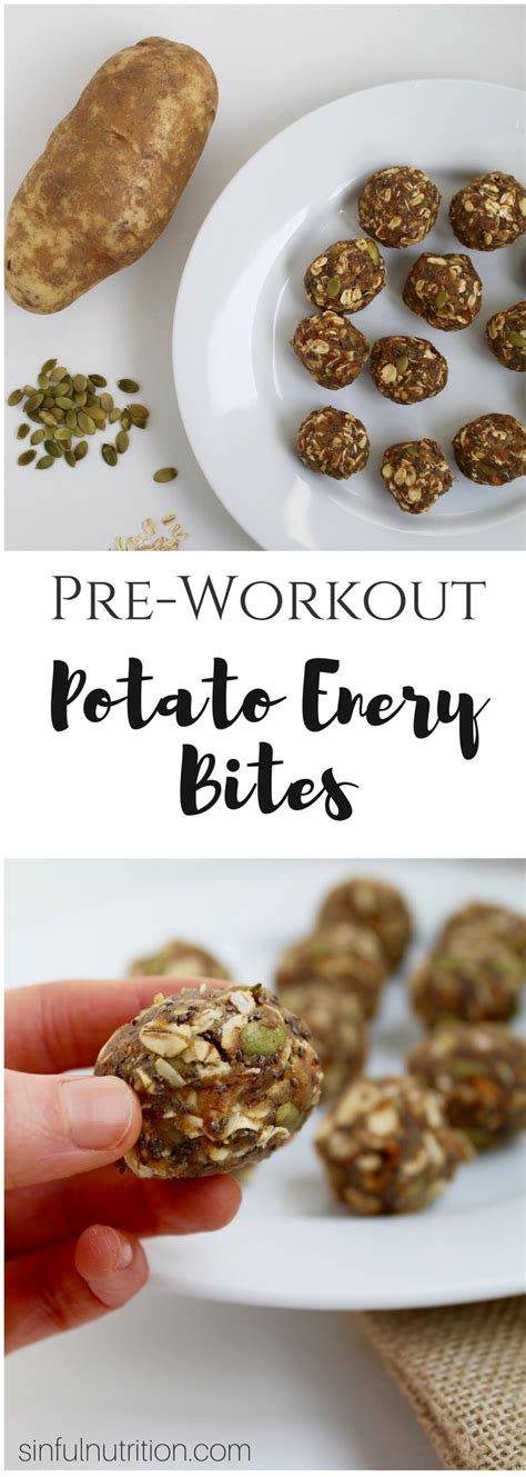 Pre Workout Potato Energy Bites Sinful Nutrition Recipe Snacks Easy Snack Recipes