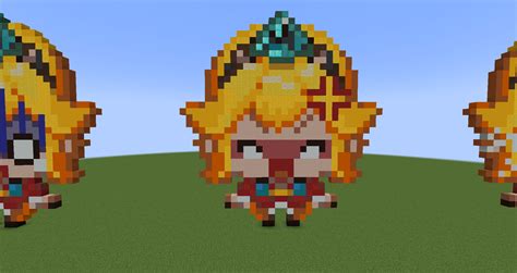 I made even MORE little princess pixel art in minecraft! : r/GuardianTales