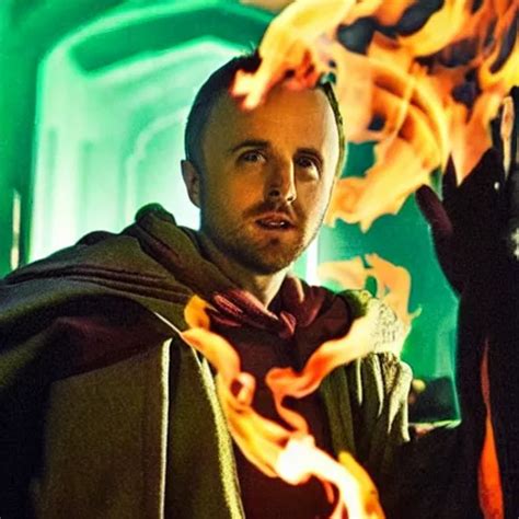 Jesse Pinkman Dressed As A Grand Archmage Casting A Stable Diffusion