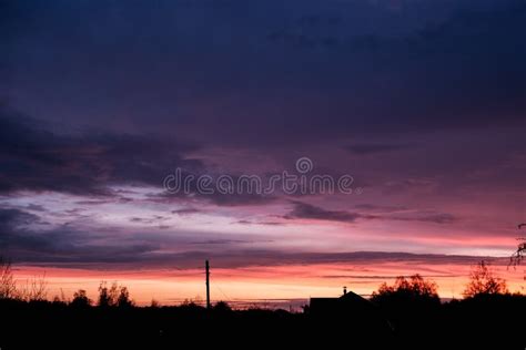 Dark Purple Storm Clouds after the Rain Stock Photo - Image of dramatic, thunderstorm: 196144934