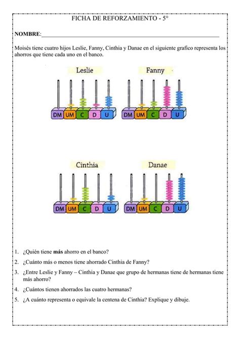 Grado Ficha De Reforzamiento Matematica Docx