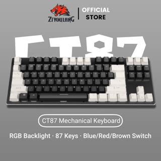 Ziyoulang K Typc C Wired Hot Swappable Mechanical Keyboard Keys Gaming Gamer Shopee