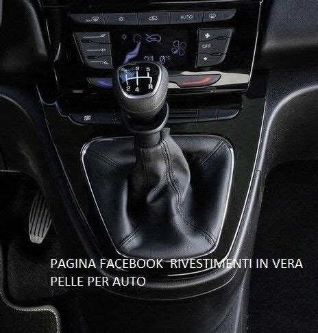 Cuffia Leva Cambio NUOVA LANCIA YPSILON Dal 2011 In Poi In Vera Pelle