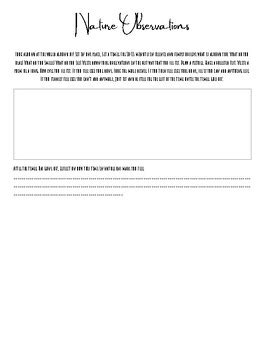 Nature Observation Worksheet by WondersAndScience | TPT