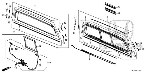 Honda Ridgeline Glass Assy Privacymagna Body Rear 73251 T6z A12 Honda Wholesale Parts