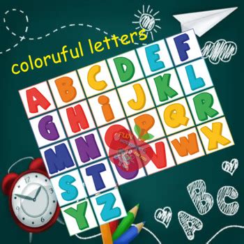 Colourful Letters Clipart, Alphabet Clipart, Letter Blocks in Bright Colors