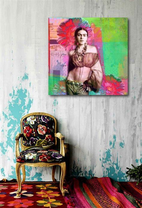 Frida Kahlo Print Gicl E Boho D Coration Boho Impression Etsy Canada