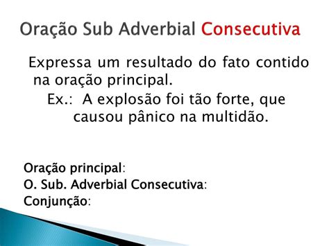 PPT Orações subordinadas adverbiais PowerPoint Presentation free