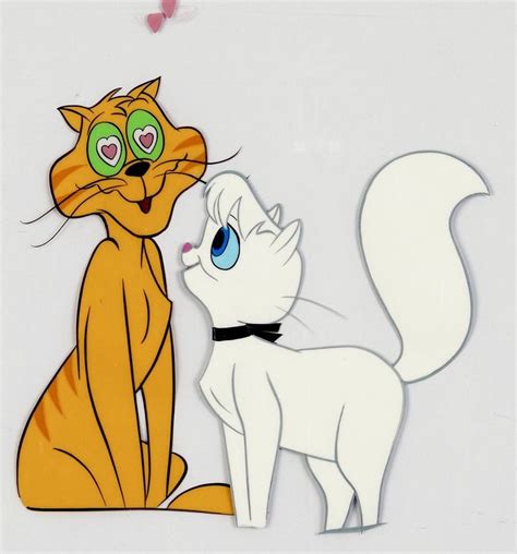 Gay Purr Ee Mewsette And Jaune Tom Production Cel Setup Upa Outstanding Hand Inked