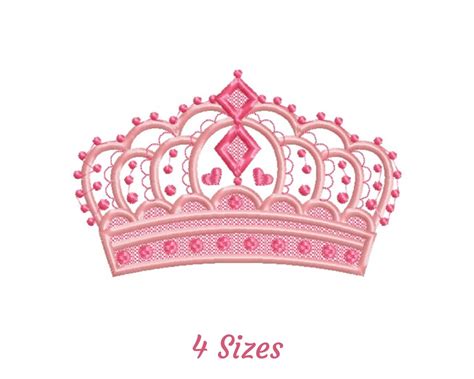 Crown Machine Embroidery Design Instant Download Etsy