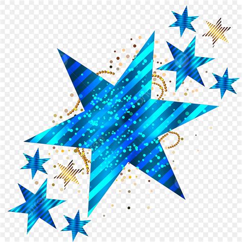 Elemento De Estrellas De Navidad De Color Azul Png Clipart De