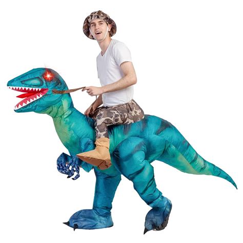 Goosh 72 Inch Adult Inflatable Dinosaur Costume With Battery Unisex Halloween Cosplay