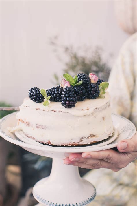 Rhubarb Lemon Mousse Semi Naked Cake Hanna Lionel