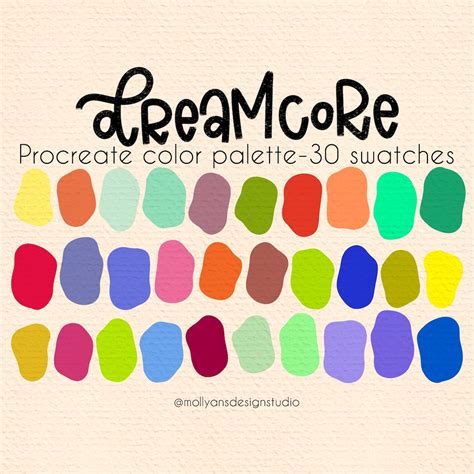 Dreamcore Procreate Color Palette Instant Download Digital - Etsy