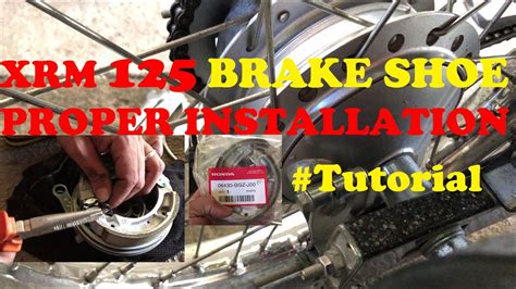 How To Replace Rear Brake Shoe Of Honda Xrm Youtube