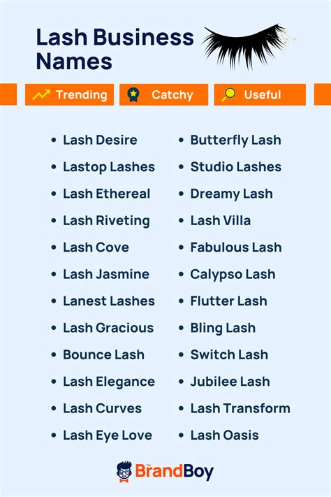 Business Name Ideas For Lash Extensions