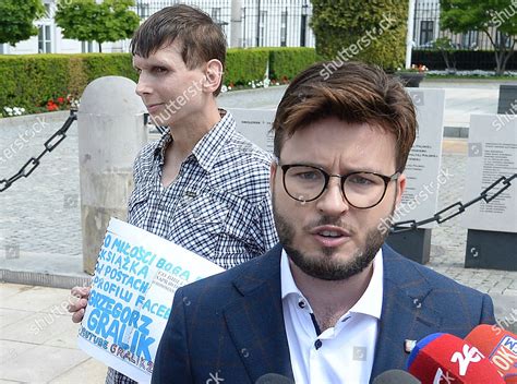 Bartosz Staszewski Lgbt Activist Speaks Reporters Editorial Stock Photo