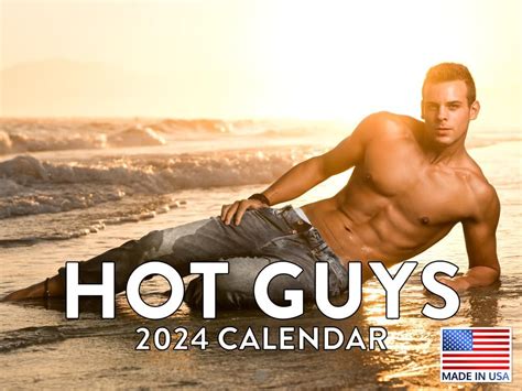 Hot Guy Calendar 2024 Monthly Wall Calender 12 Month Office Products