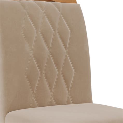 Conjunto 2 Cadeiras Juliana Madeira Nude Fabrispuma MadeiraMadeira